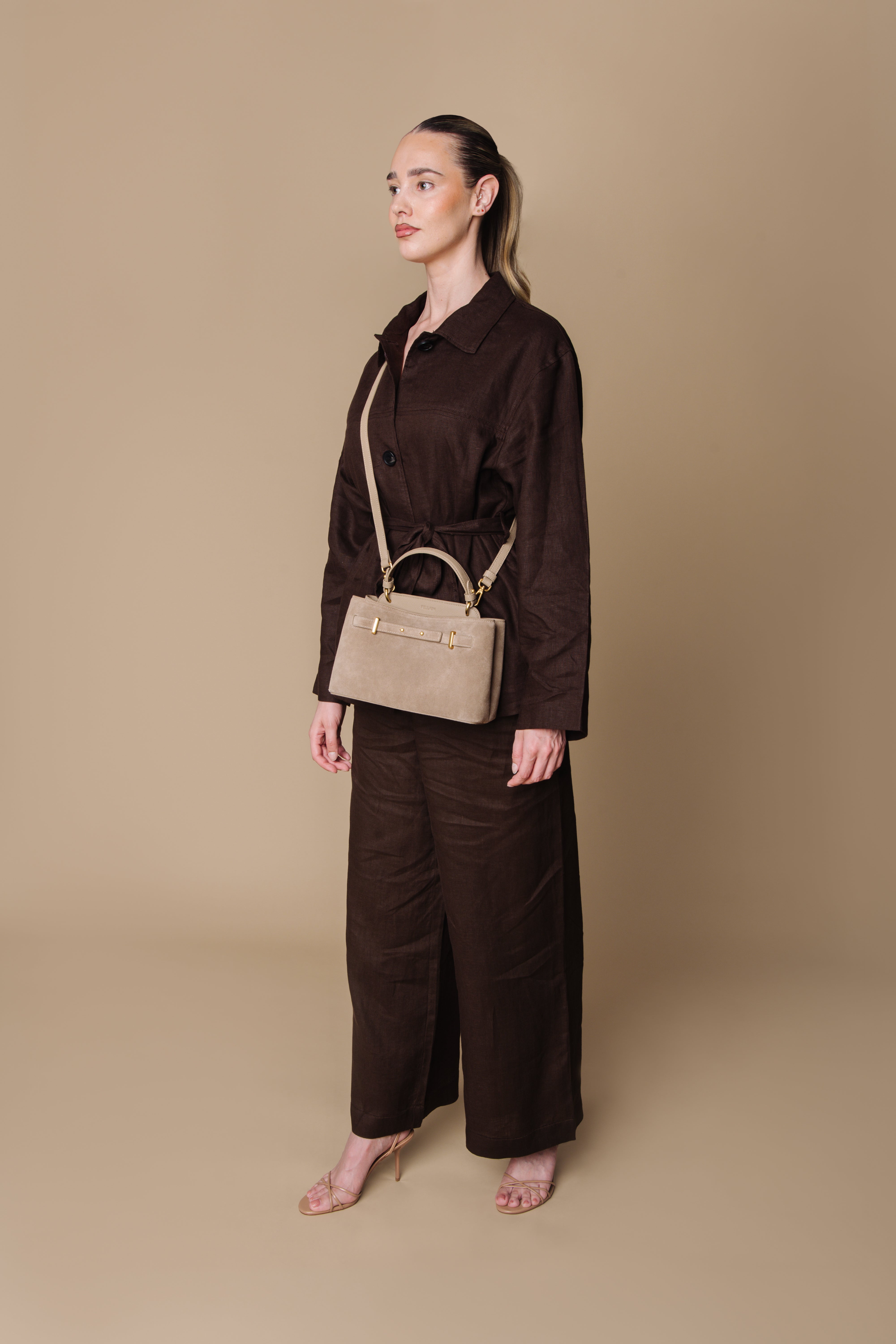 Noé Suede Bag Beige