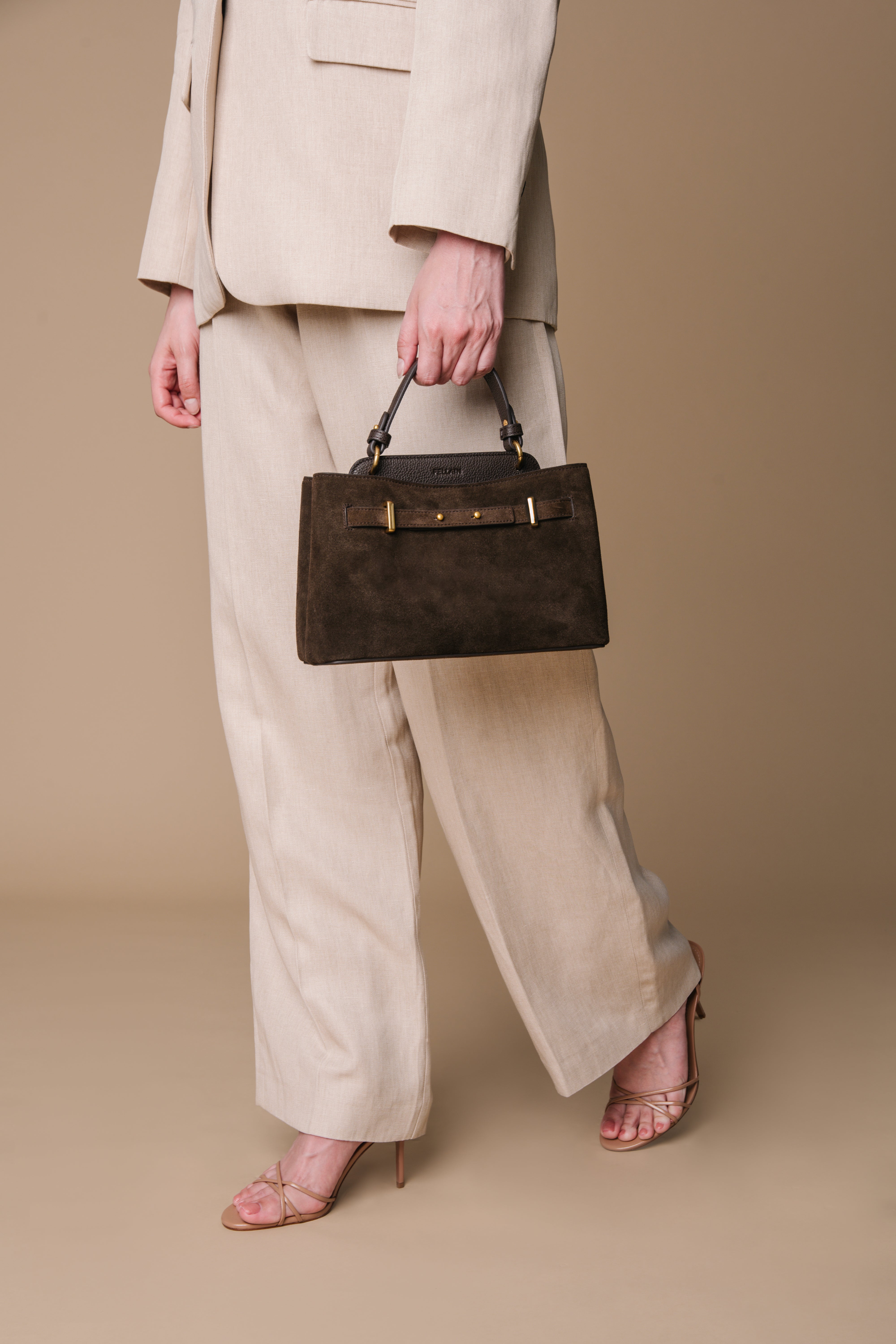 Noé Suede Bag Brown