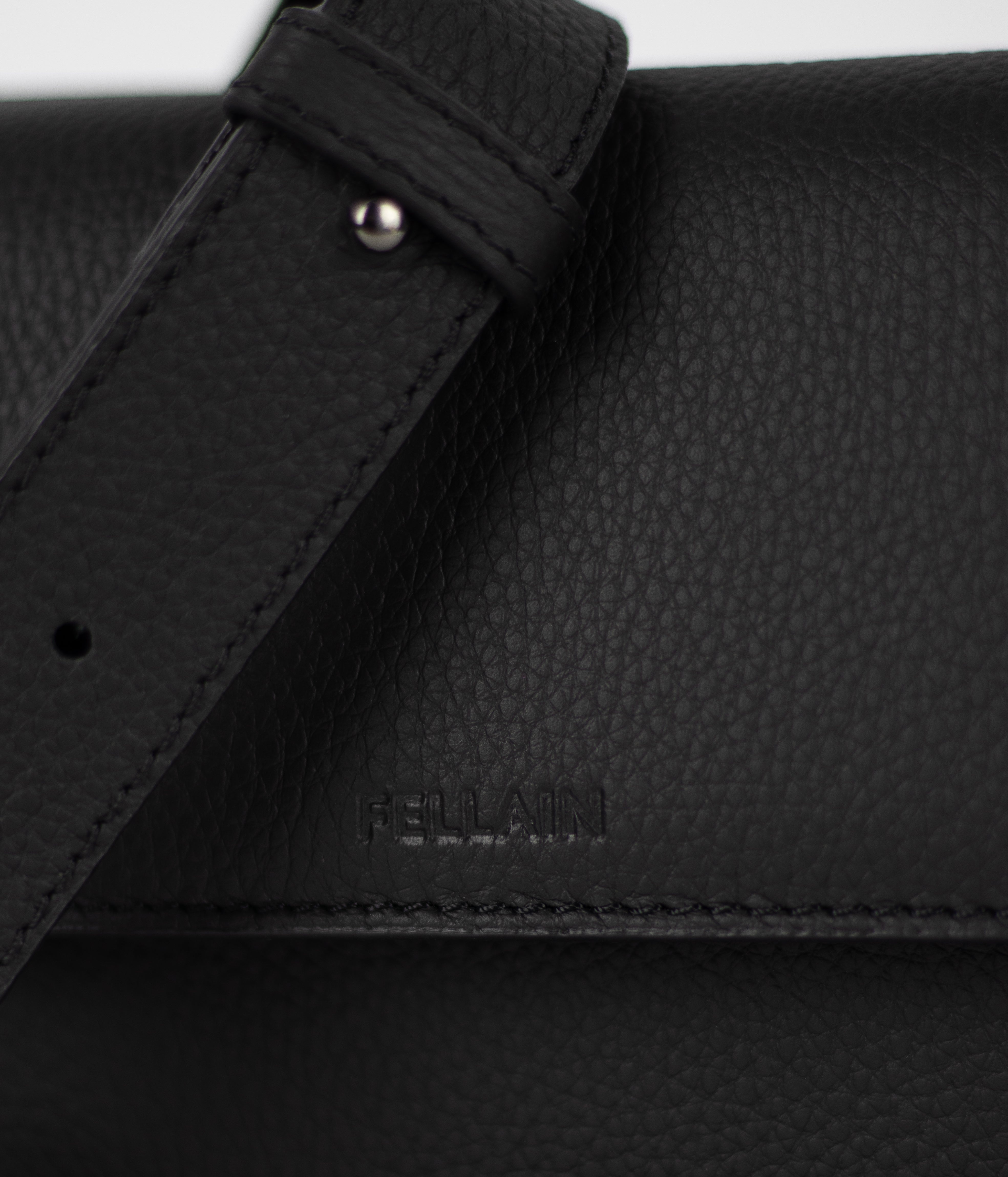 Fellain premium crossbody messenger bag for men in black leather