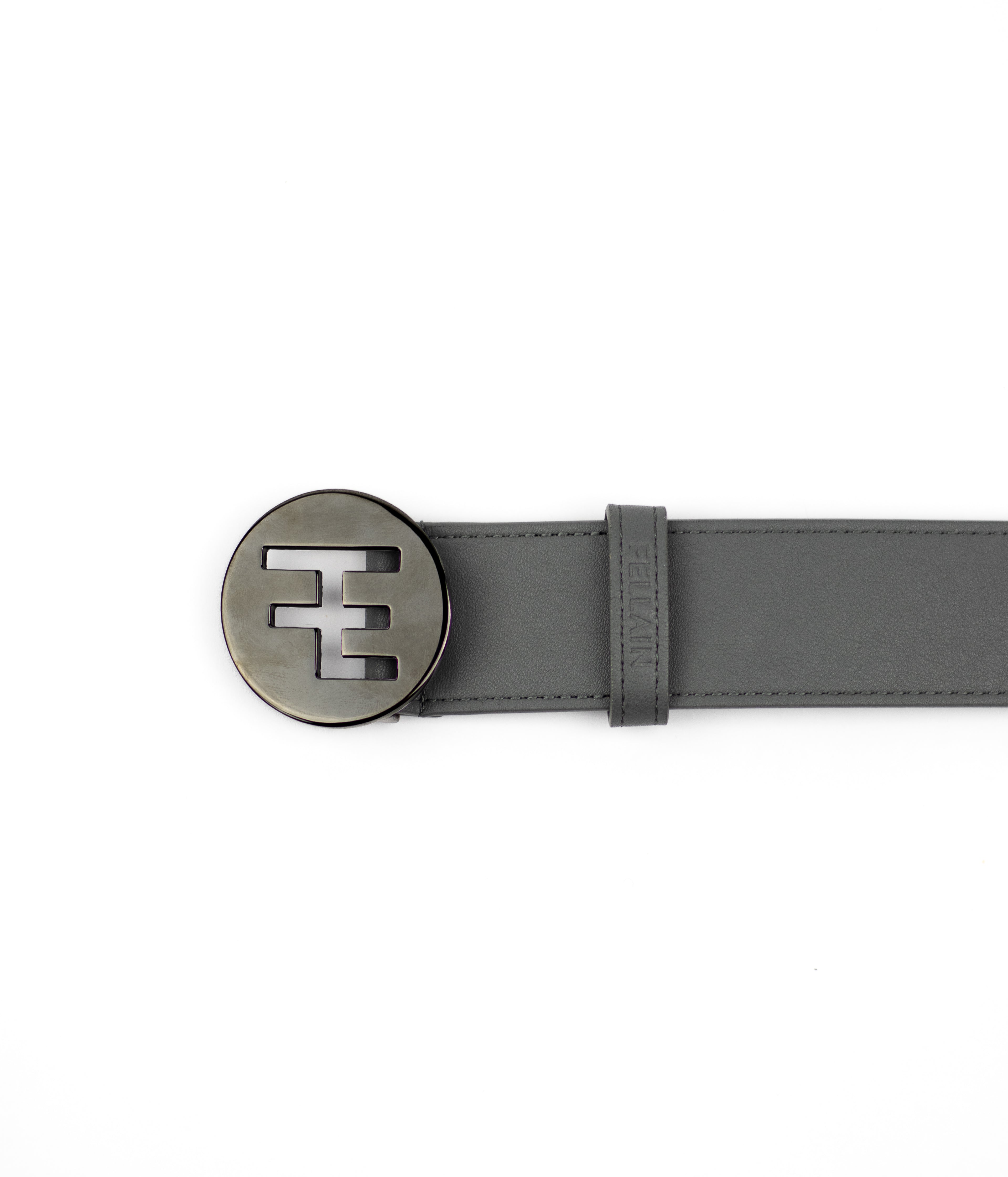 Icon Men Leather Belt Grey