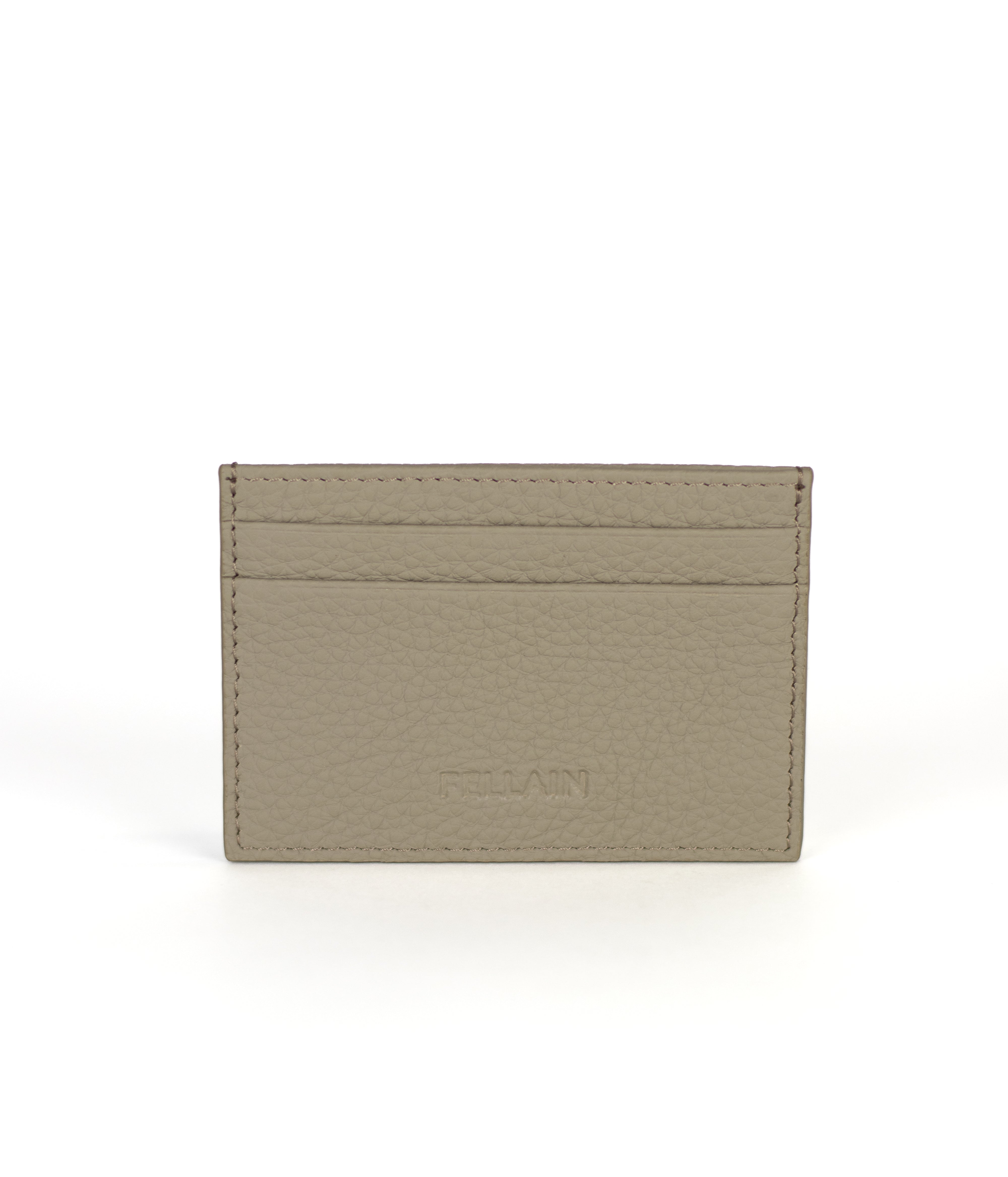 Slim card holder taupe