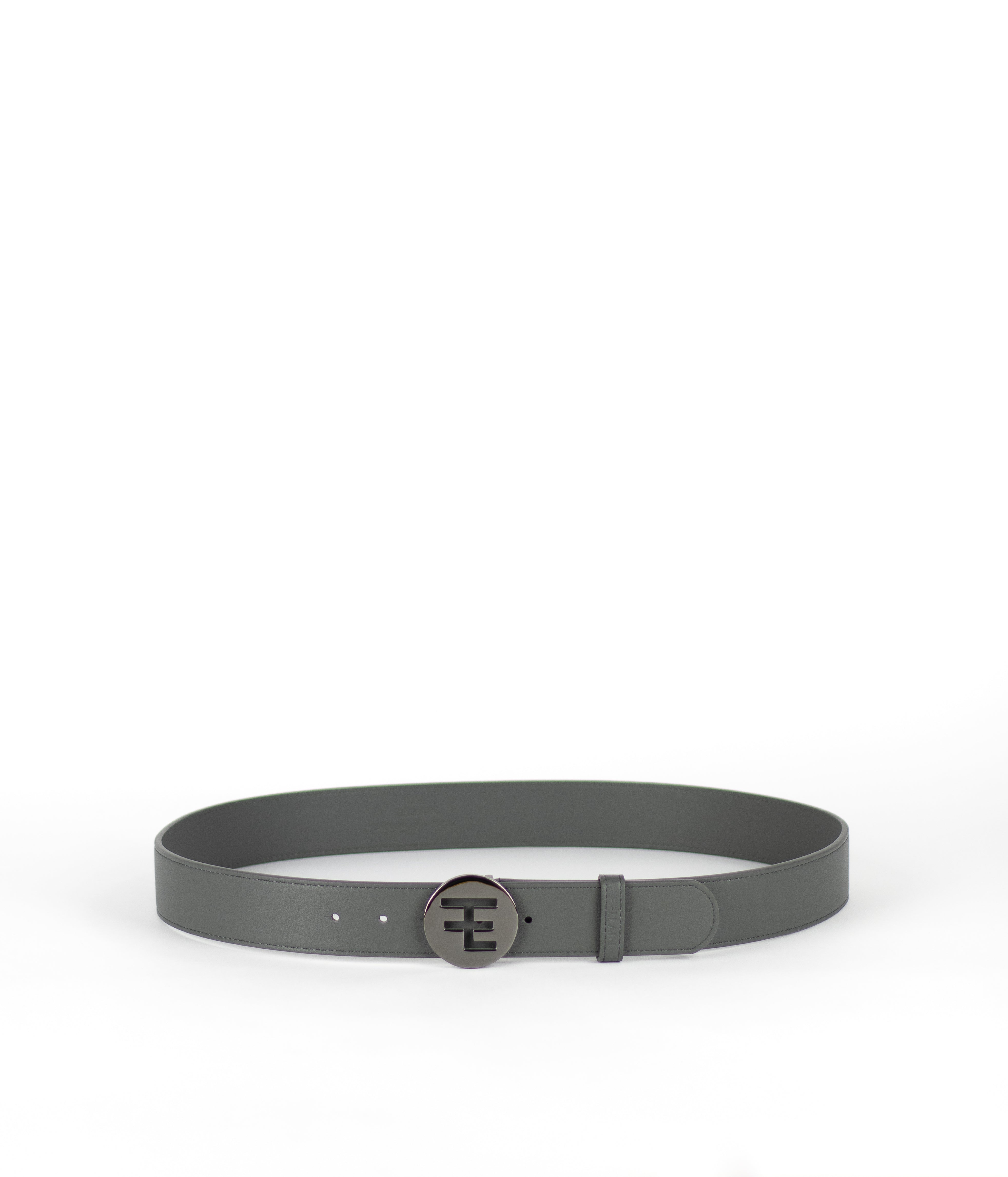 Icon Men Leather Belt Grey