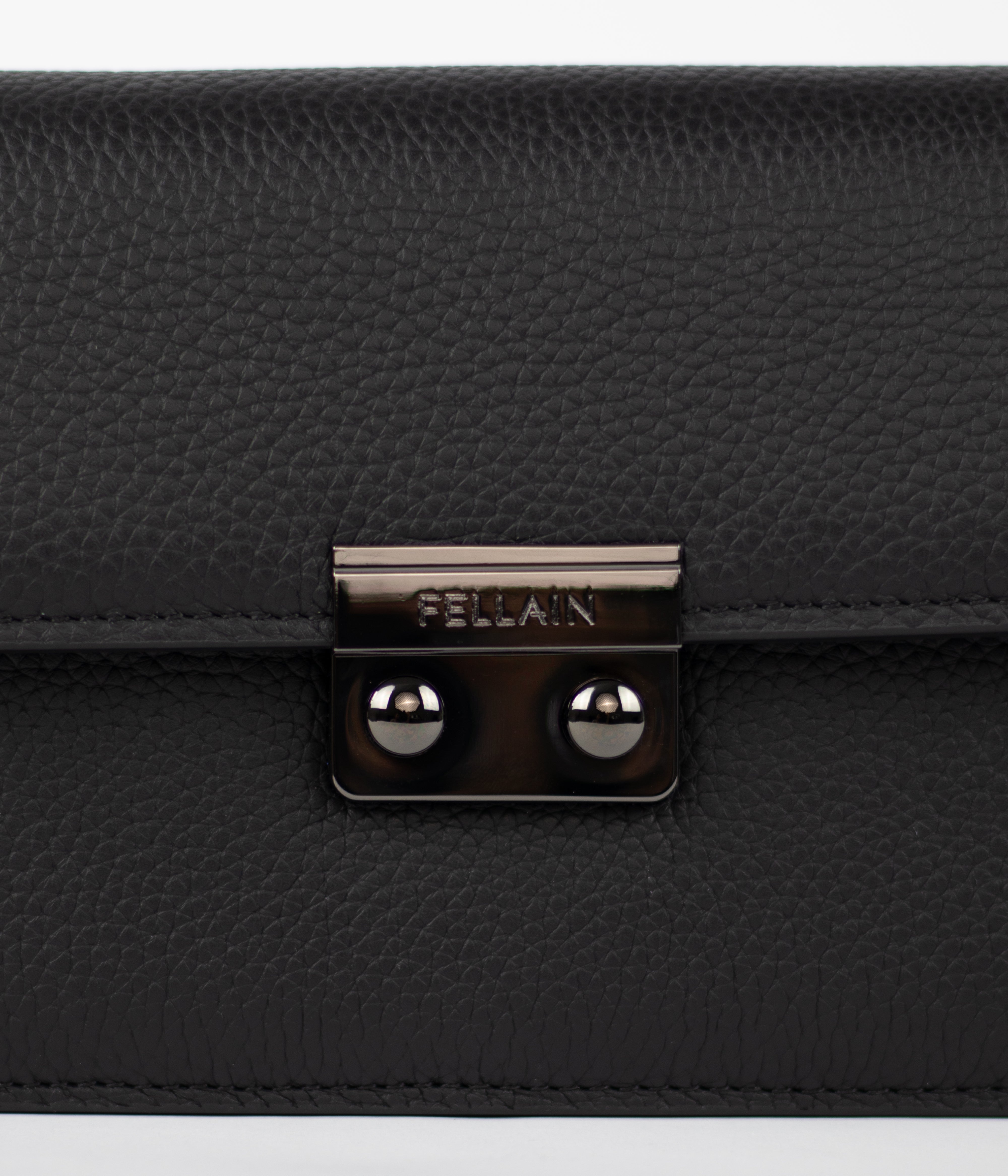 Fellain premium clutch bag for men in black leather
