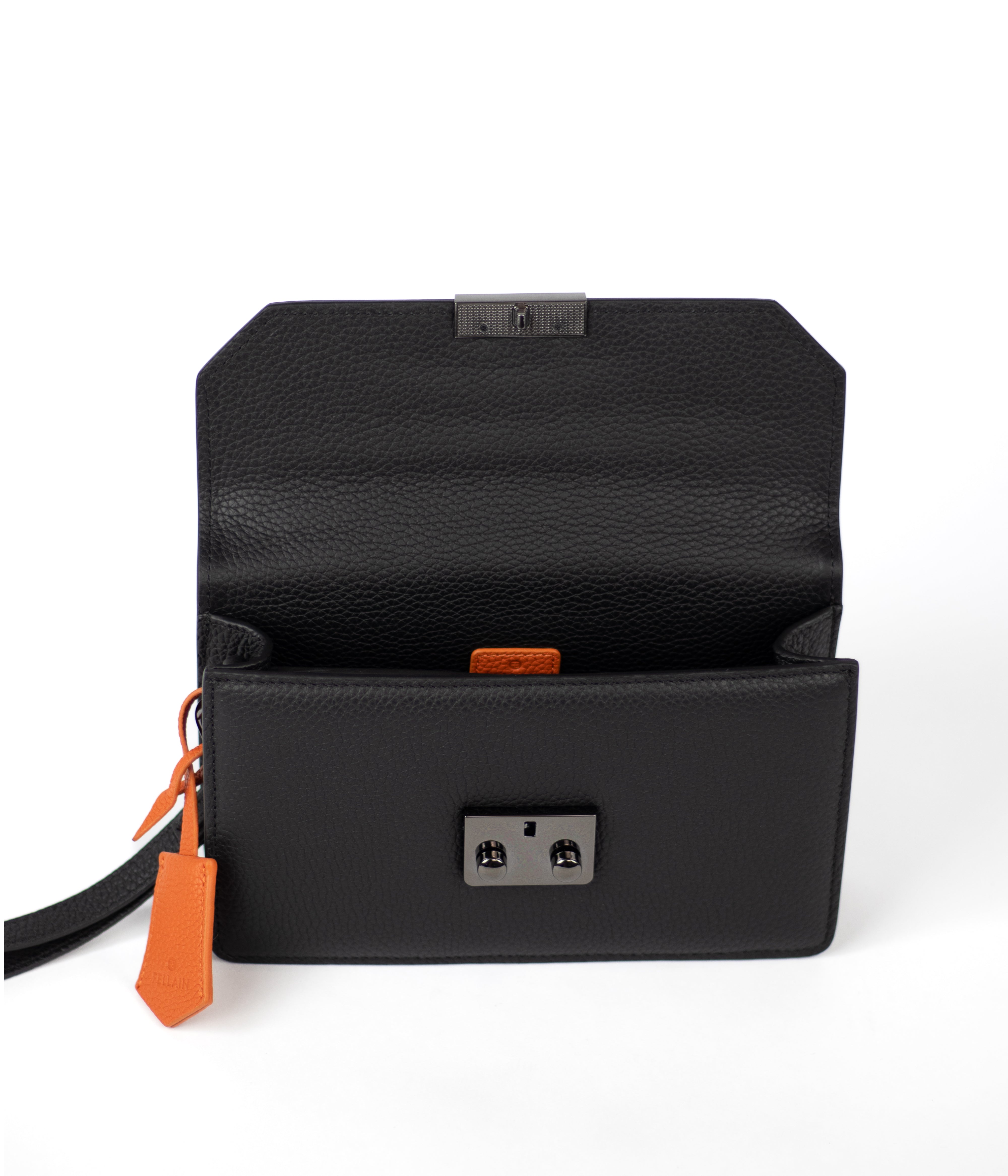 Fellain premium clutch bag for men in black leather