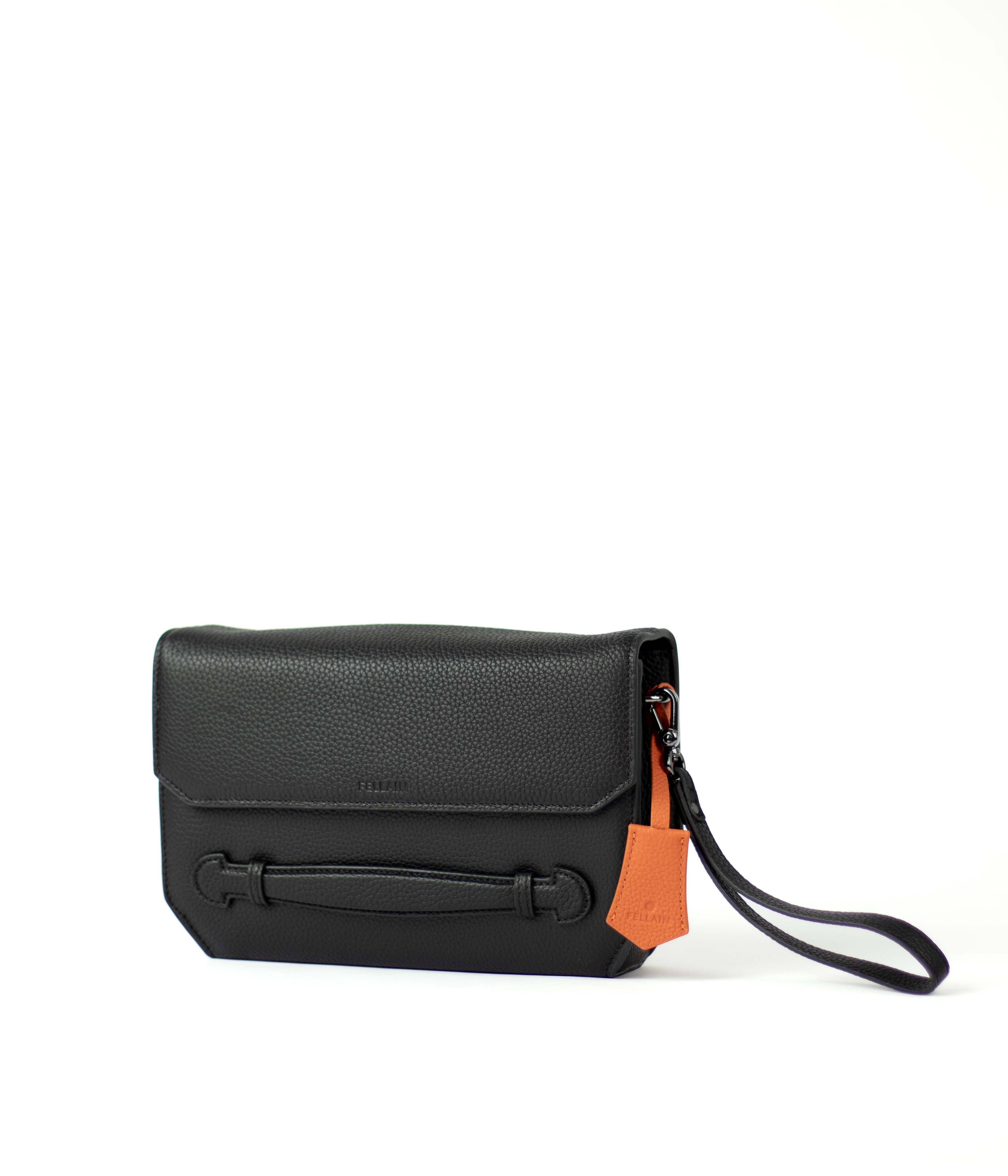 Fellain premium crossbody messenger bag for men in black leather