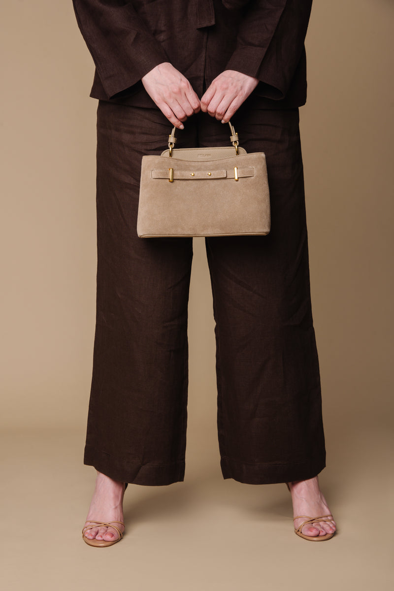 Noé Suede Bag Beige