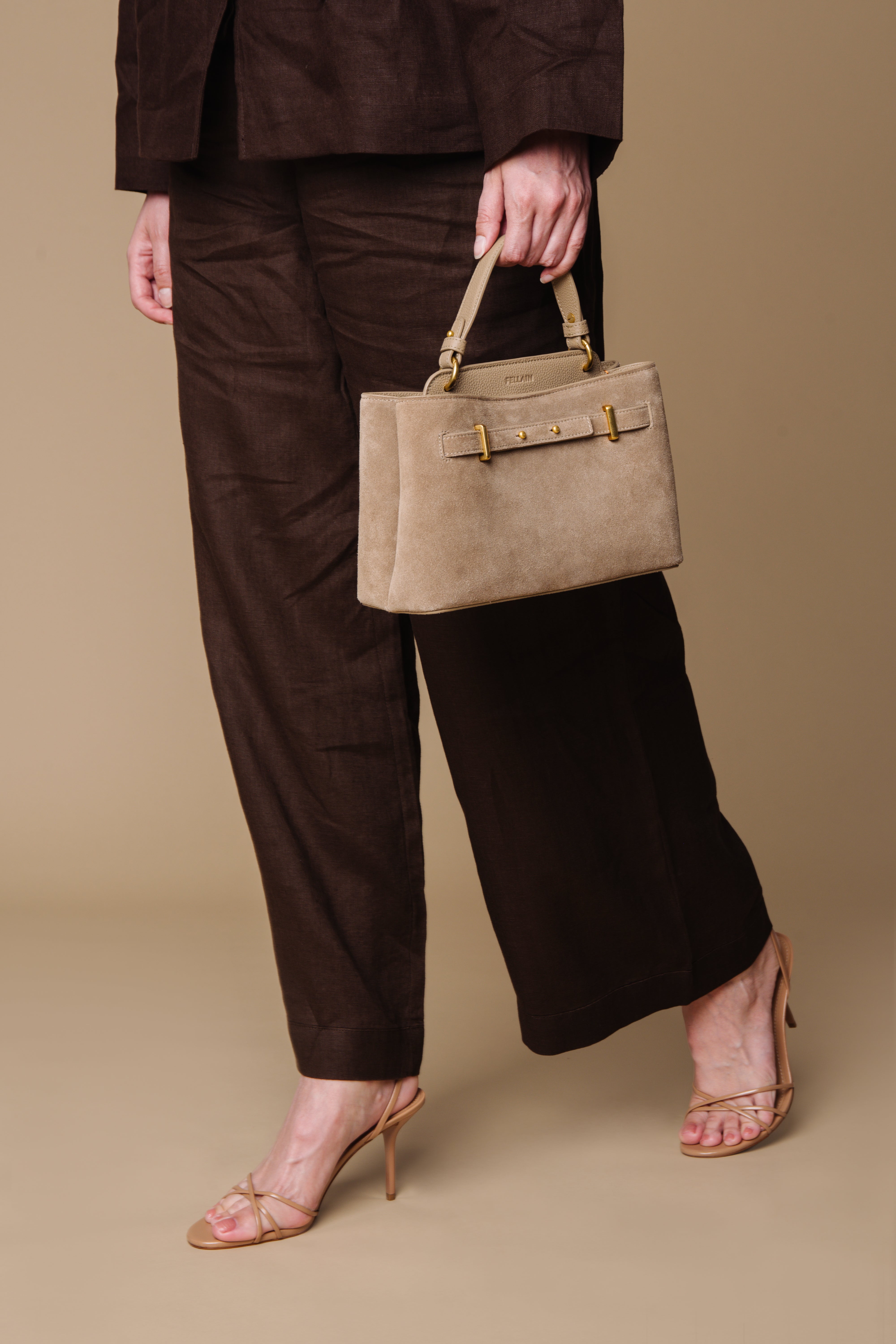 Noé Suede Bag Beige