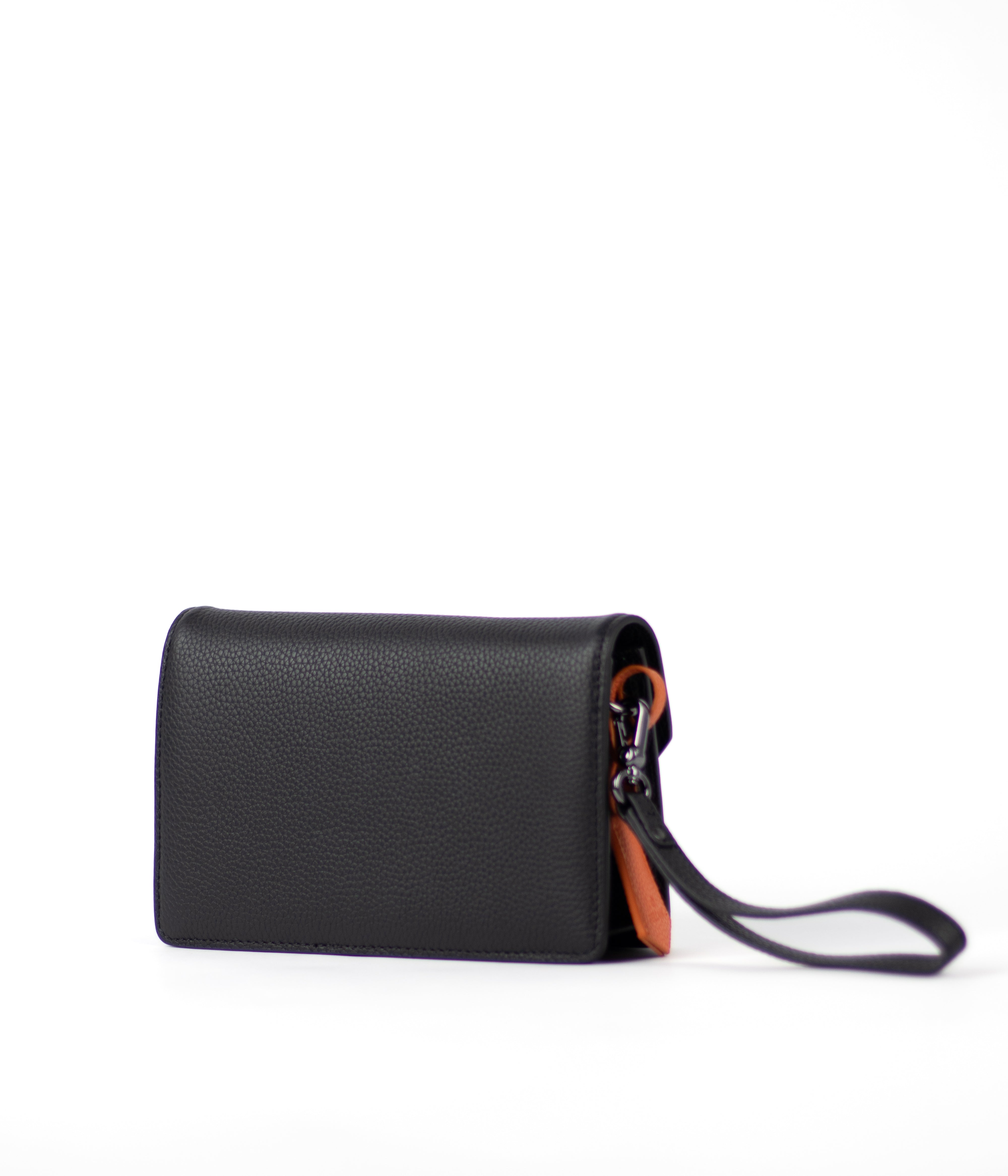 Fellain premium clutch bag for men in black leather